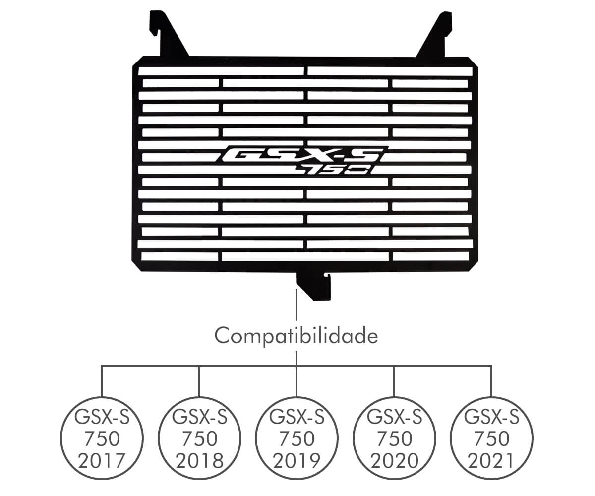 Protetor De Radiador Suzuki Gsx s750 Gsx s750 2017 A 2021