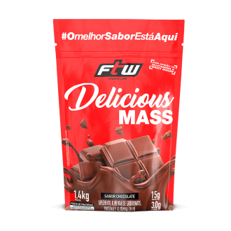 Delicious mass hipercalórico - chocolate - 1400g
