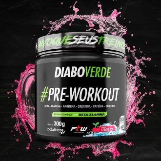 Diabo Verde #Pre-Workout Sabor Cereja Ice 300g - FTW - BFB