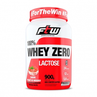 Whey 100% Zero Lactose - pavê de morango - 900g