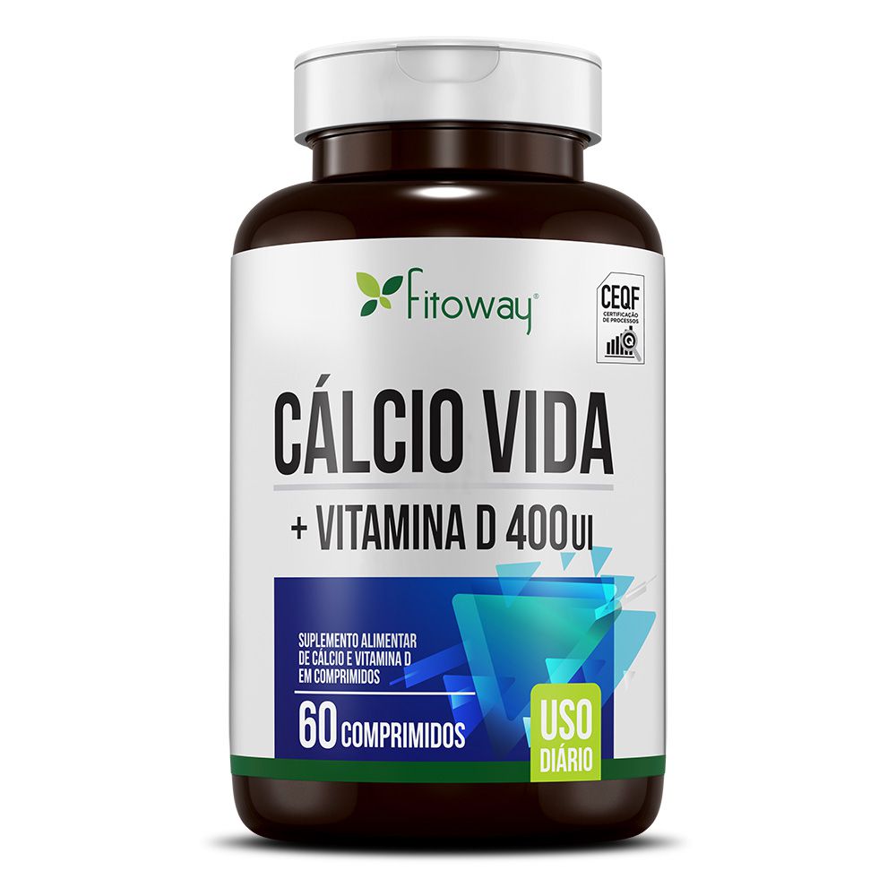 Cálcio Vida + Vitamina D 400 Ui 60 cáps – Fitoway Clean