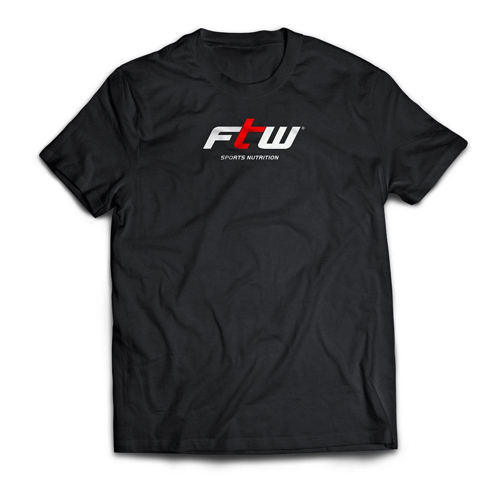 Camiseta FTW Preta Tradicional Dry Fit (Rotina | Disciplina | Resultado) - FTW