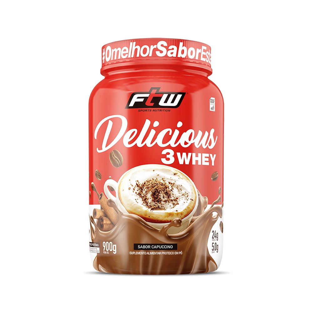 Delicious 3Whey Capuccino 900g - FTW