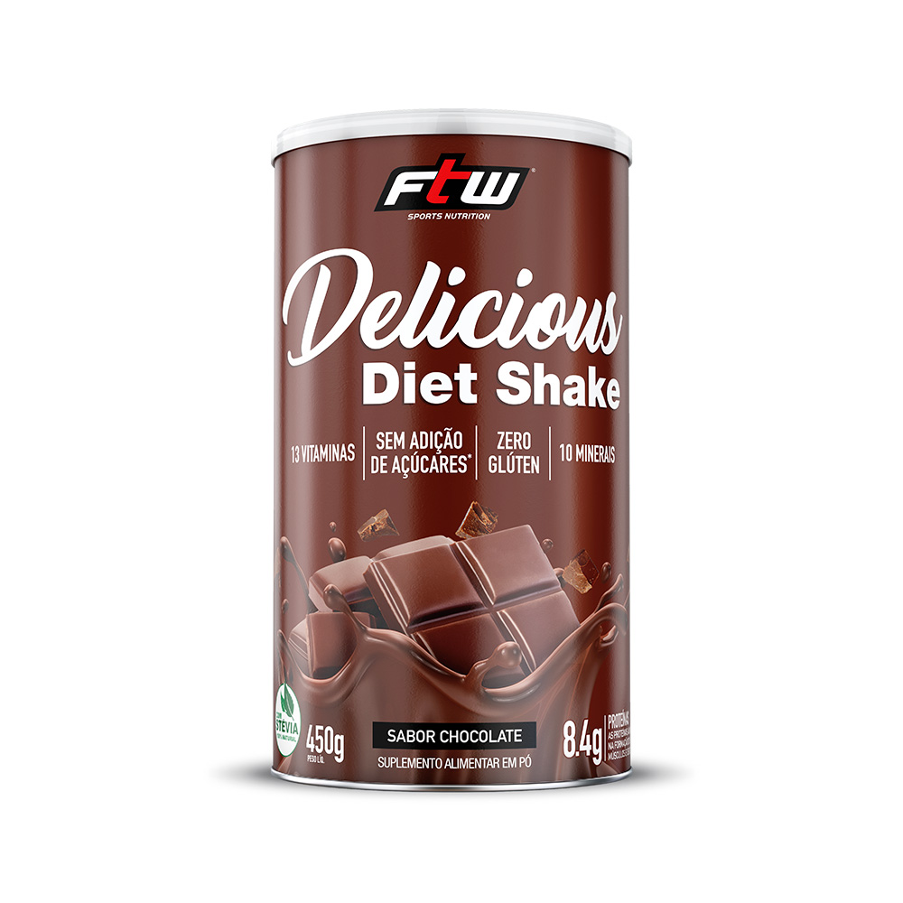 Delicious Diet Shake Chocolate 450g - FTW