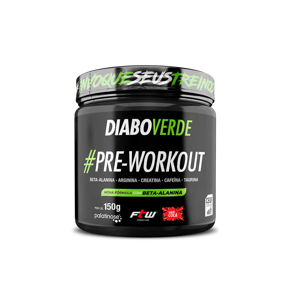 Diabo Verde #Pre-Workout Sabor Cola -150g - FTW