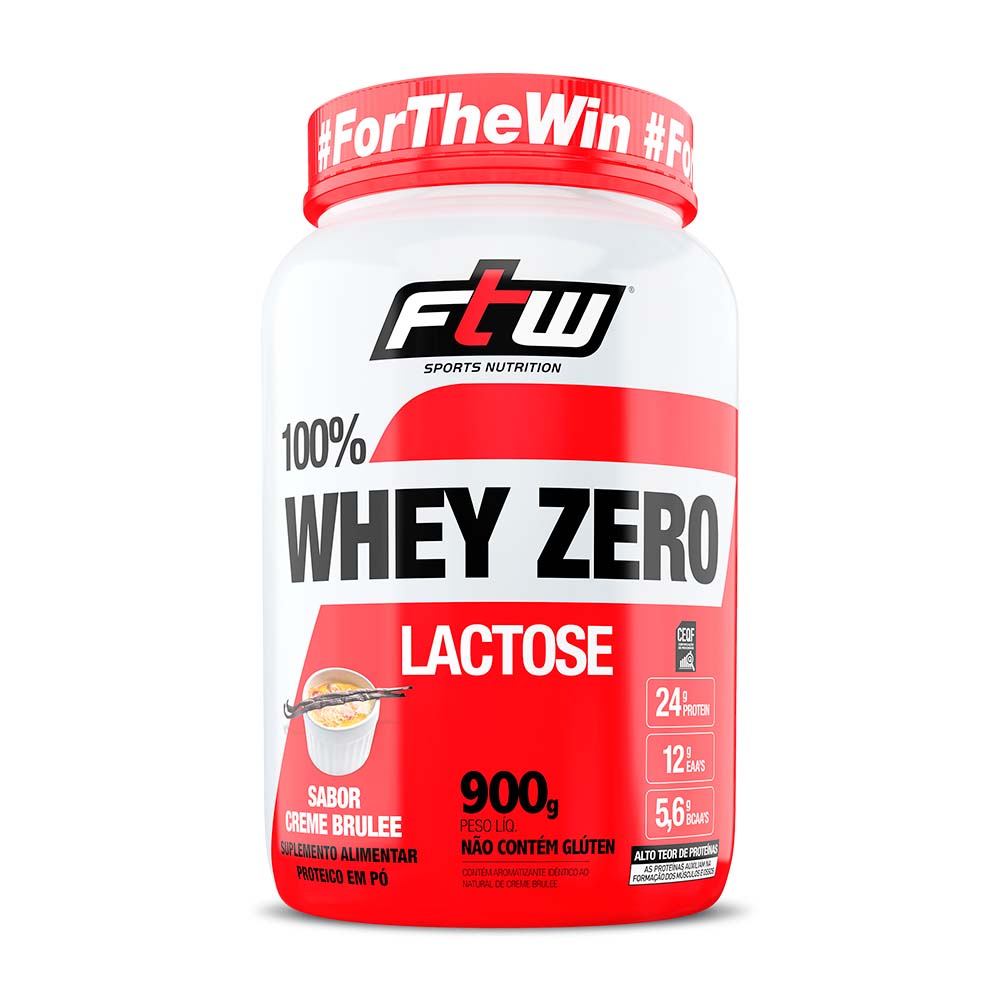 Whey 100% Zero Lactose Creme Brulee 900g - FTW