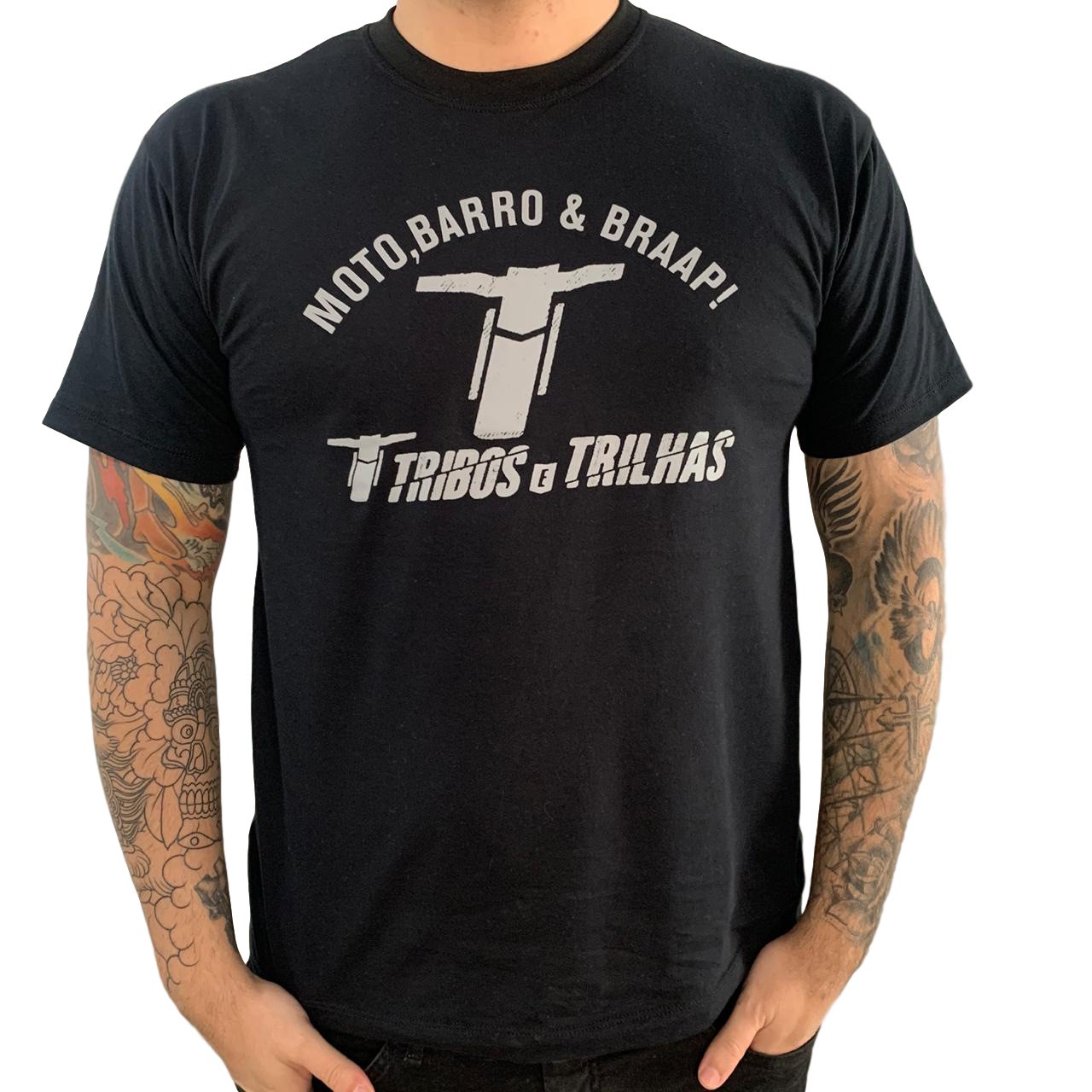 Camiseta Casual Tribos e Trilhas Moto, Barro & Braap!