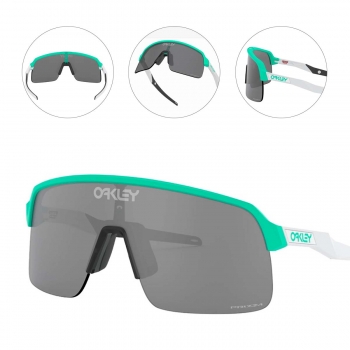 Oculos Para Ciclismo Oakley Sutro Lite Celeste Fosco com Lente Prizm Black Escura