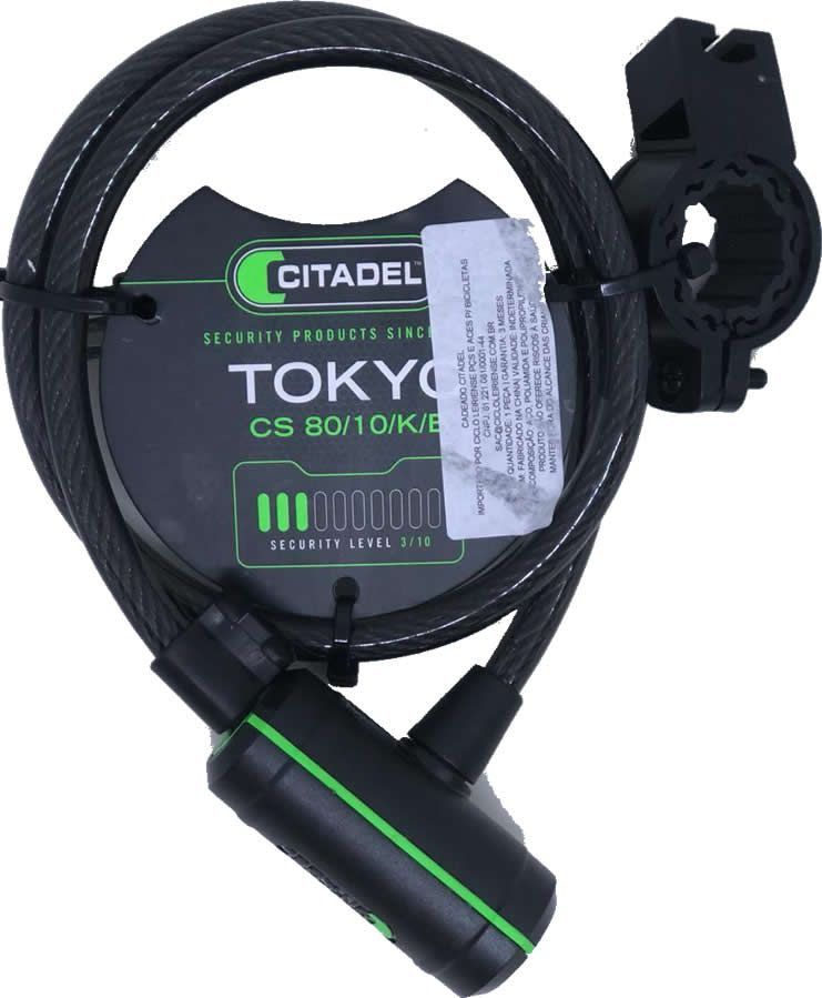 CADEADO ESPIRAL CITADEL CHAVE TOKYO CS 80/10/K/B 10MMx80CM