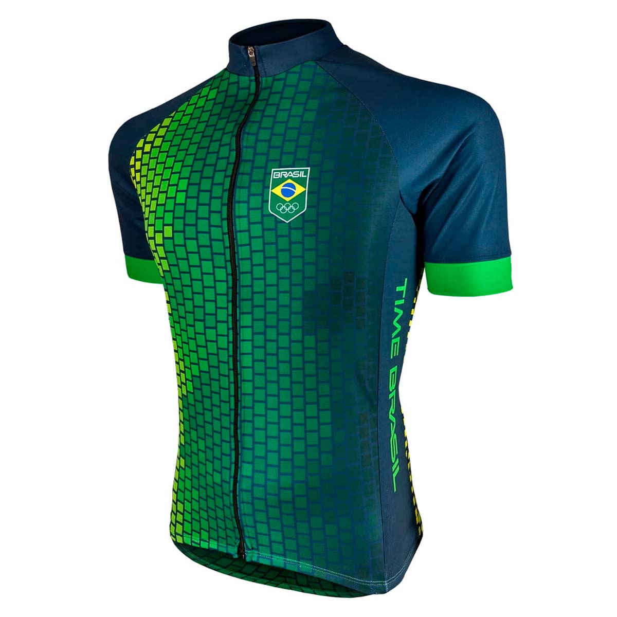 Camisa Barbedo Brasil Podium Raglan Verde Ciclismo 22