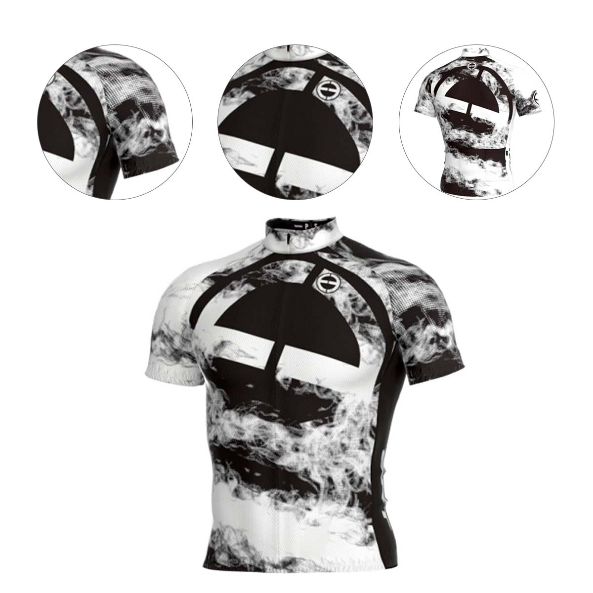 Camisa Ert Classic Black & White Preta e Branca Ciclismo 22