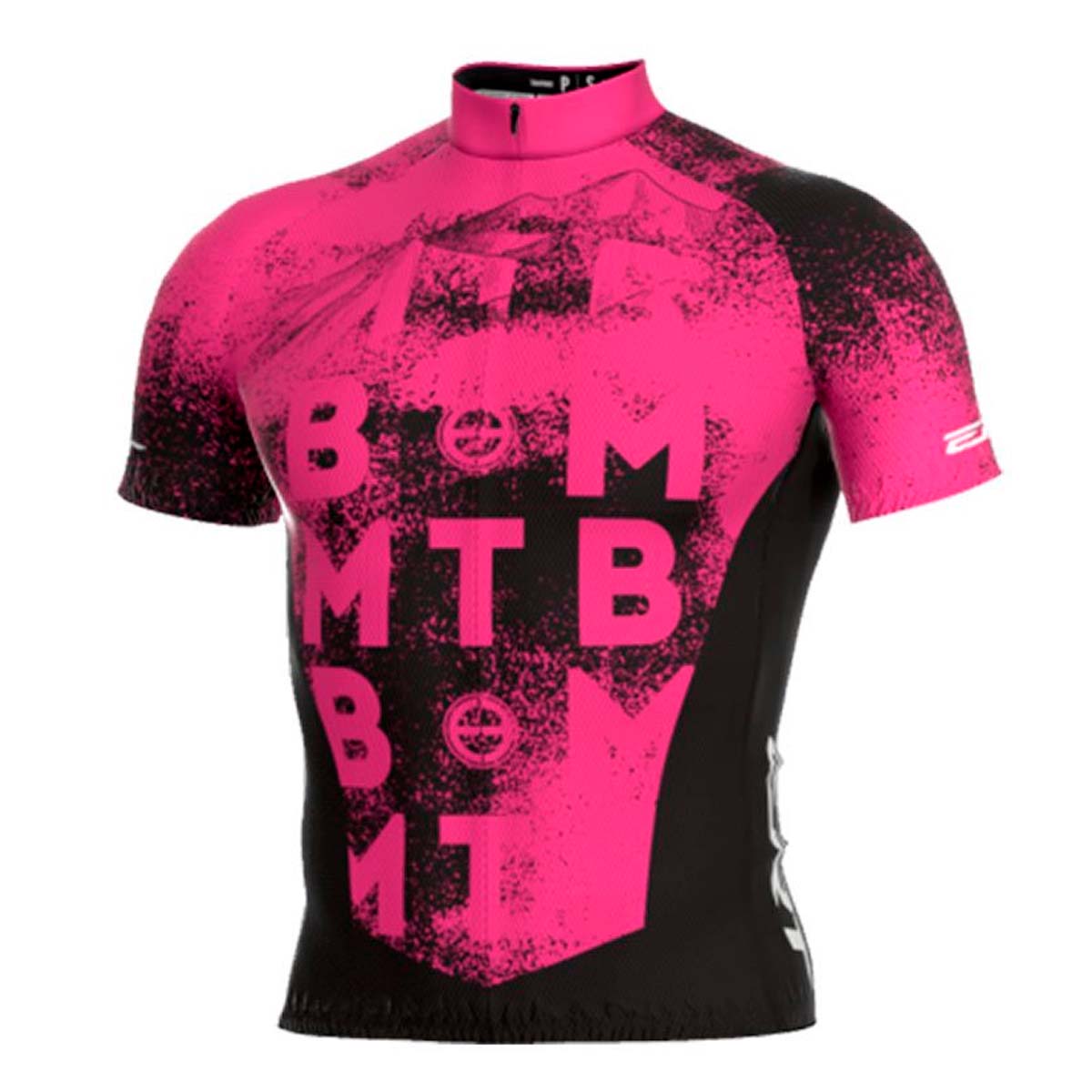 Camisa Ert Classic Mtb Logo Preta e Pink Ciclismo 22