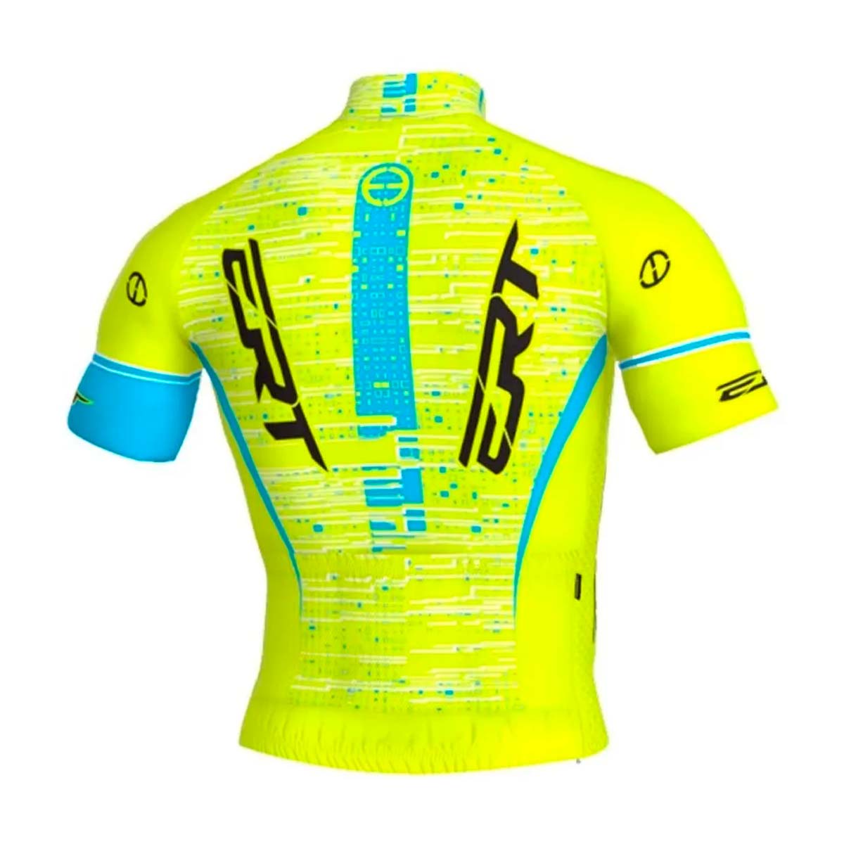 Camisa Ert New Elite Cycling Team Azul e Amarela Fluor Ciclismo 22