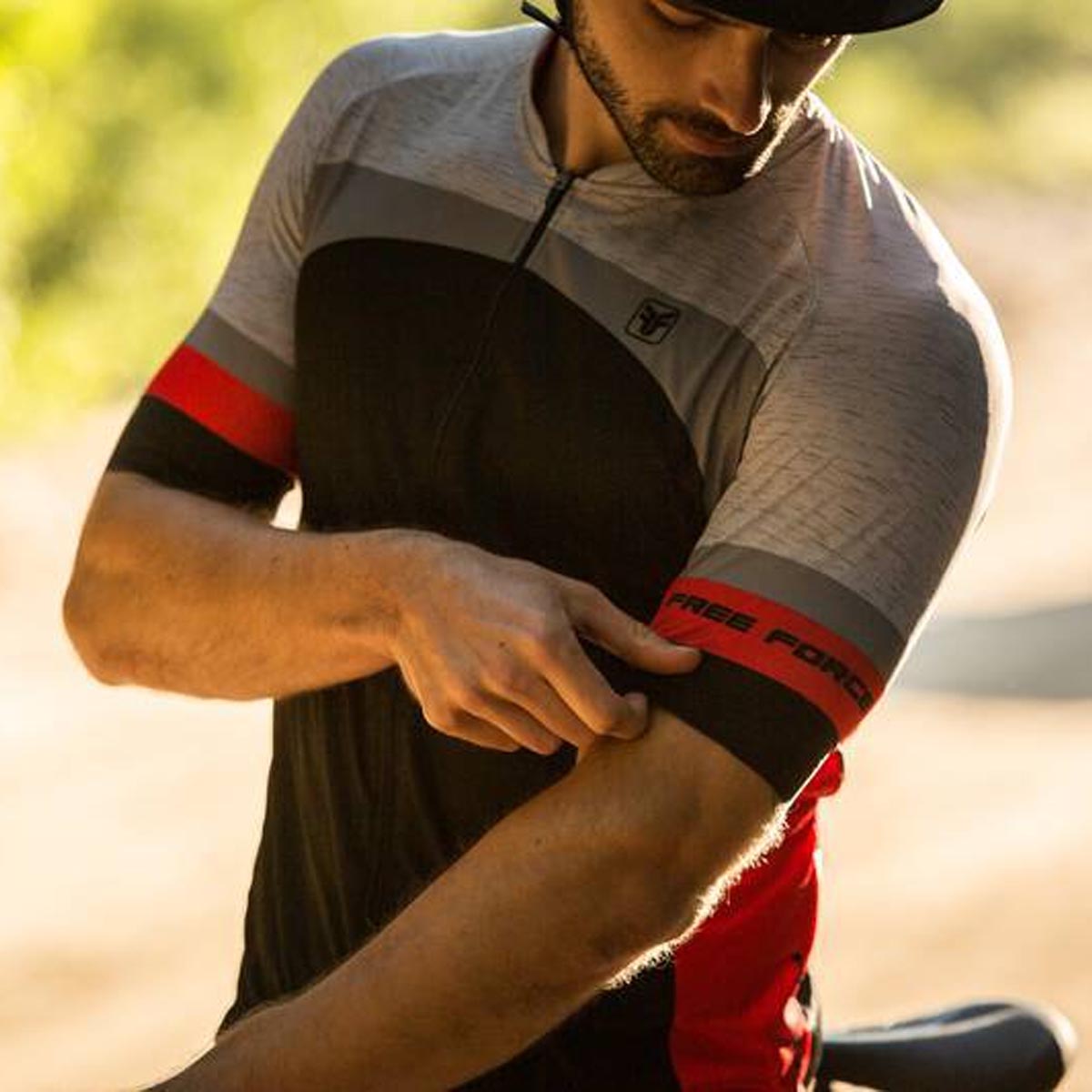 Camisa Freeforce Masculina Sport Crafty Preta e Cinza e Vermelha Ciclismo 21