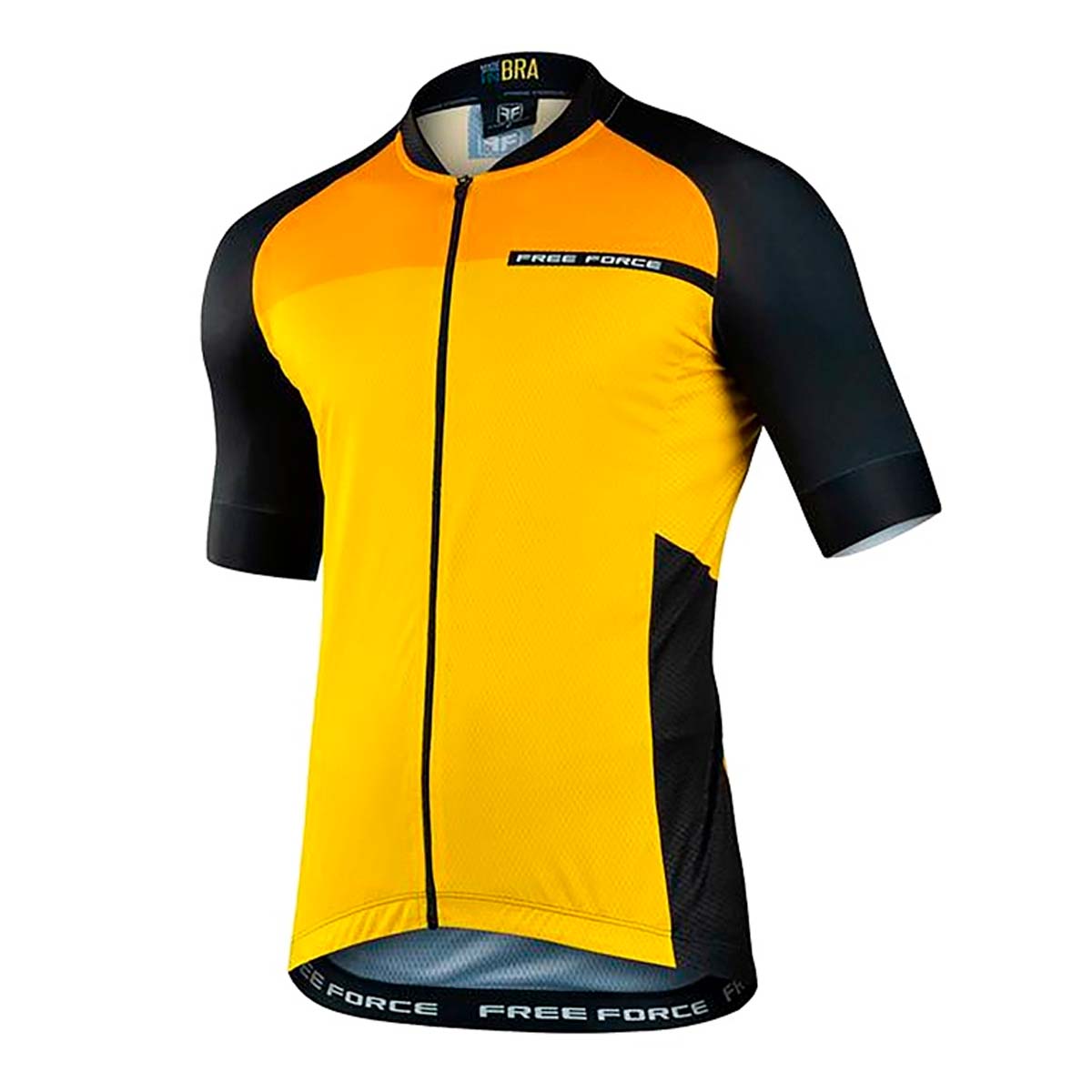 Camisa Freeforce Masculina Sport Leap Amarela e Preta Ciclismo 21
