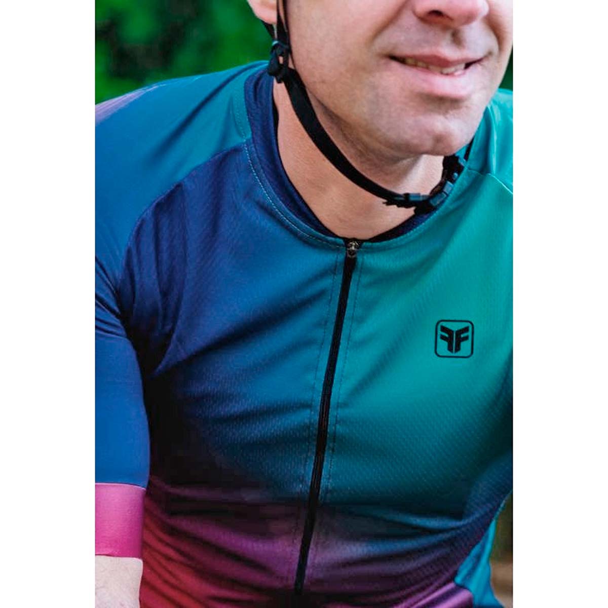 Camisa Freeforce Masculina Sport Virtuo Verde e Vermelha Ciclismo 21