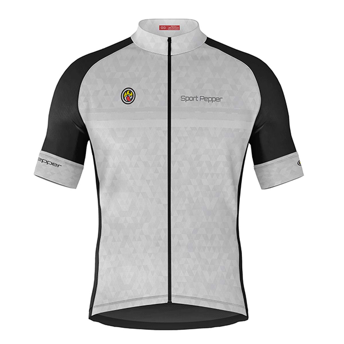 Camisa Sport Pepper Masculina Mangalore Branca e Preta Ciclismo 22