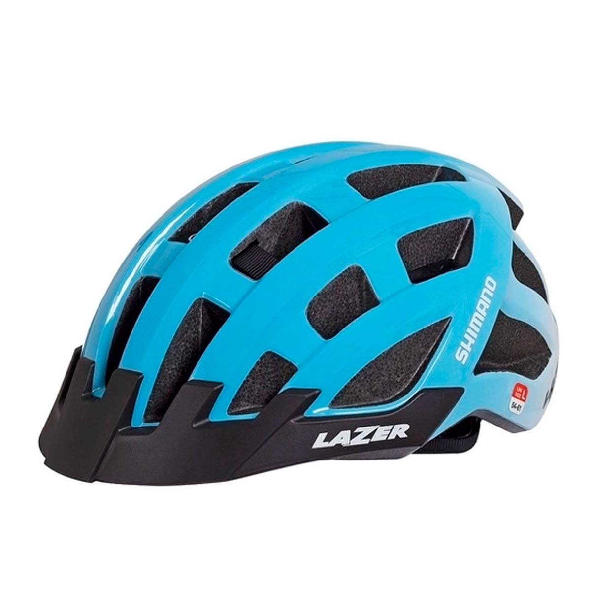 Capacete Lazer Compact Azul Shimano Team (54-61) In Mold Ciclismo - BLC