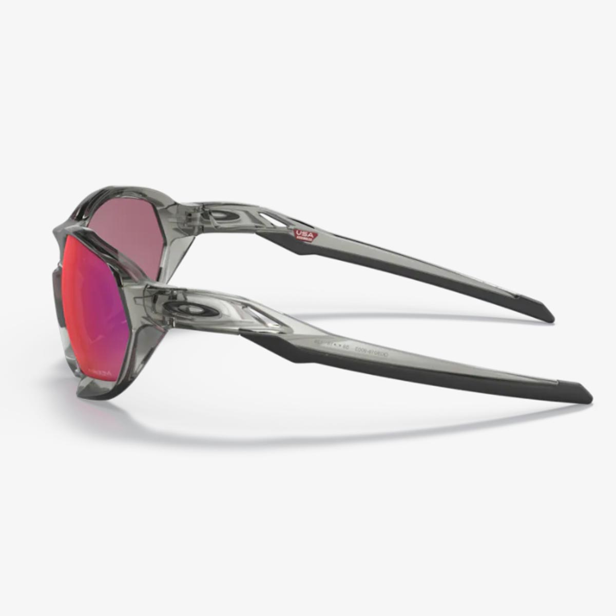 Oculos Para Ciclismo Oakley Plazma Cinza Acrilico Com Lente Prizm Road Espelhada Vermelha