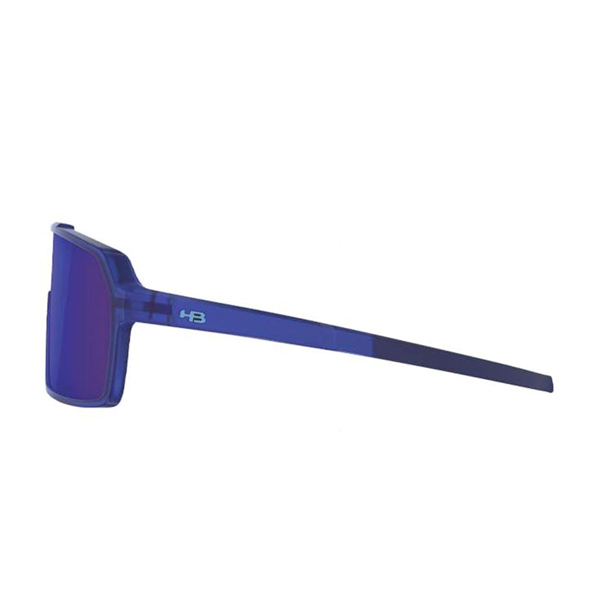 Oculos para Ciclismo HB Grinder Azul Fosco Clear Lente Azul Chrome Espelhada