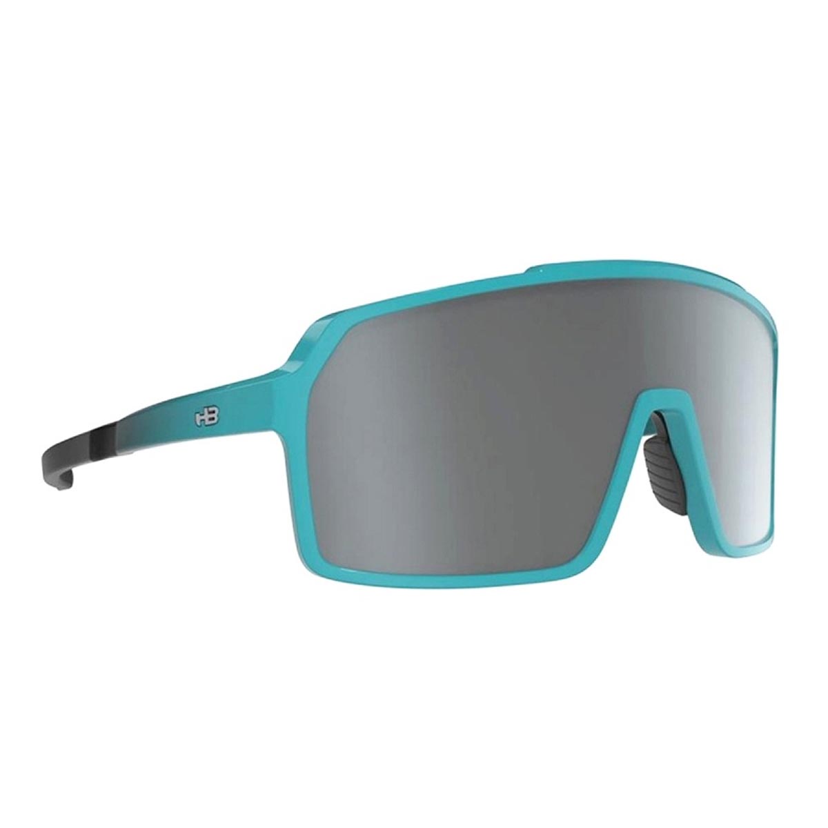 Oculos para Ciclismo HB Grinder Verde Turquesa Gradiente Fosco Lente Silver Espelhada