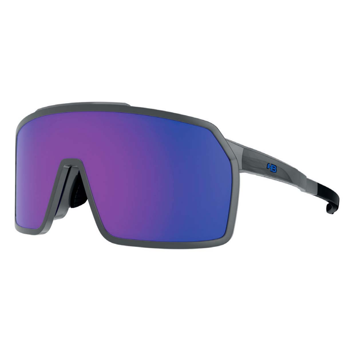 Oculos Para Ciclismo HB Presto Grafeno Com Lentes Azul Chrome