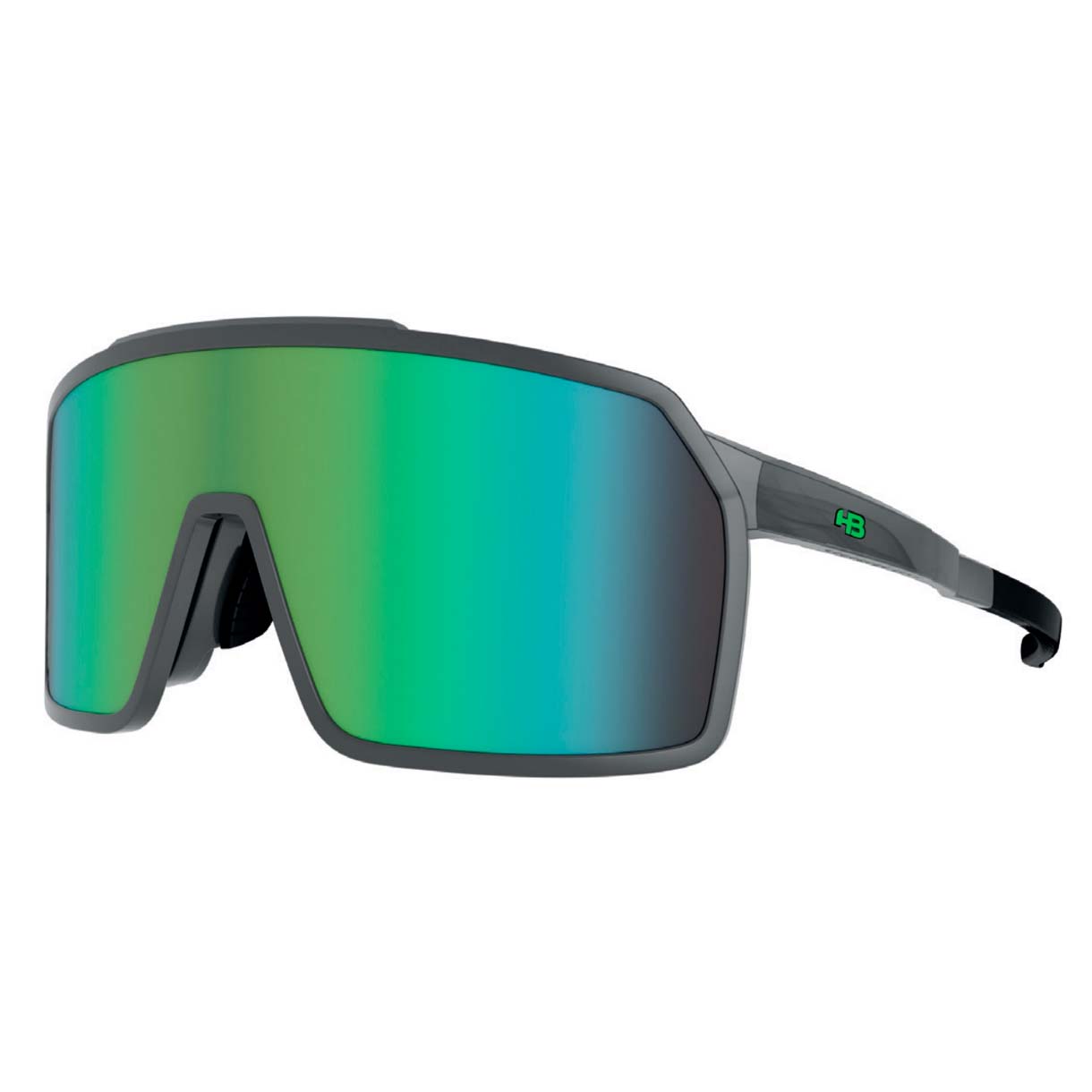 Oculos Para Ciclismo HB Presto Grafeno Com Lentes Verde Chrome