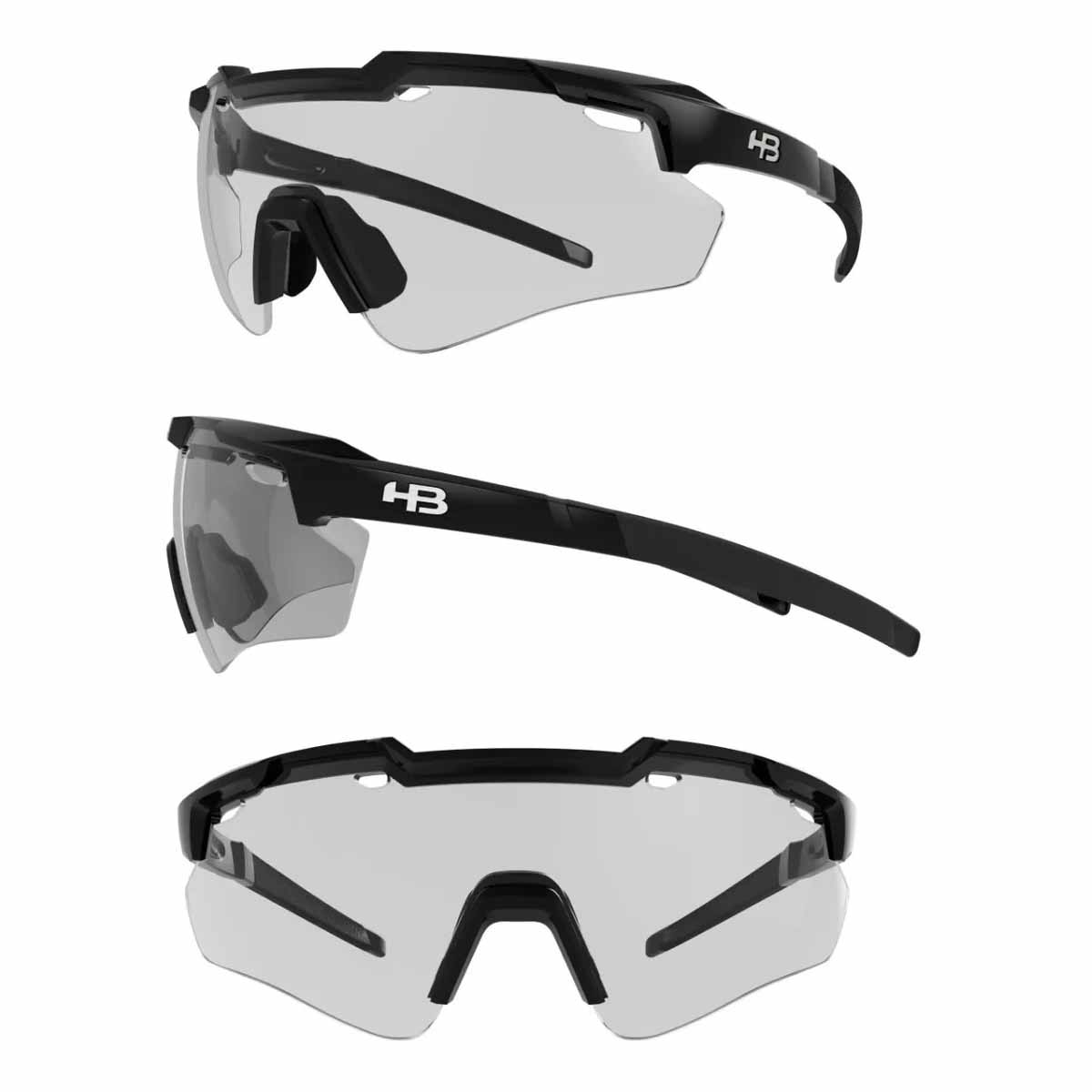 Oculos Para Ciclismo HB Shied Compact 2.0 Preto Fosco Lente Fotocromatica