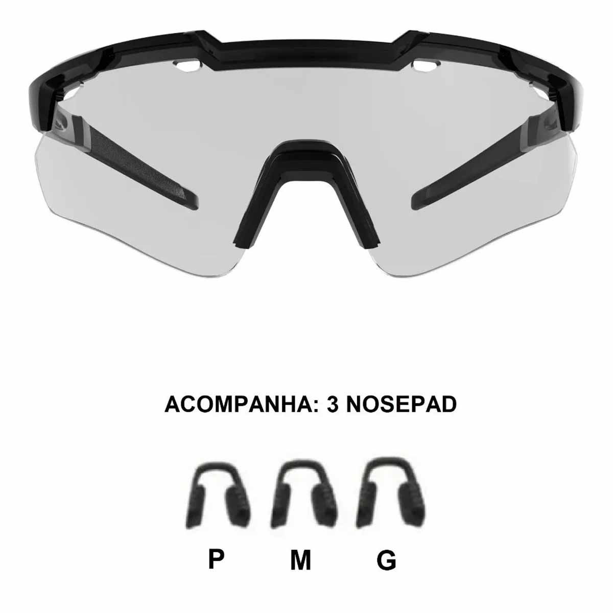 Oculos Para Ciclismo HB Shied Compact 2.0 Preto Fosco Lente Fotocromatica