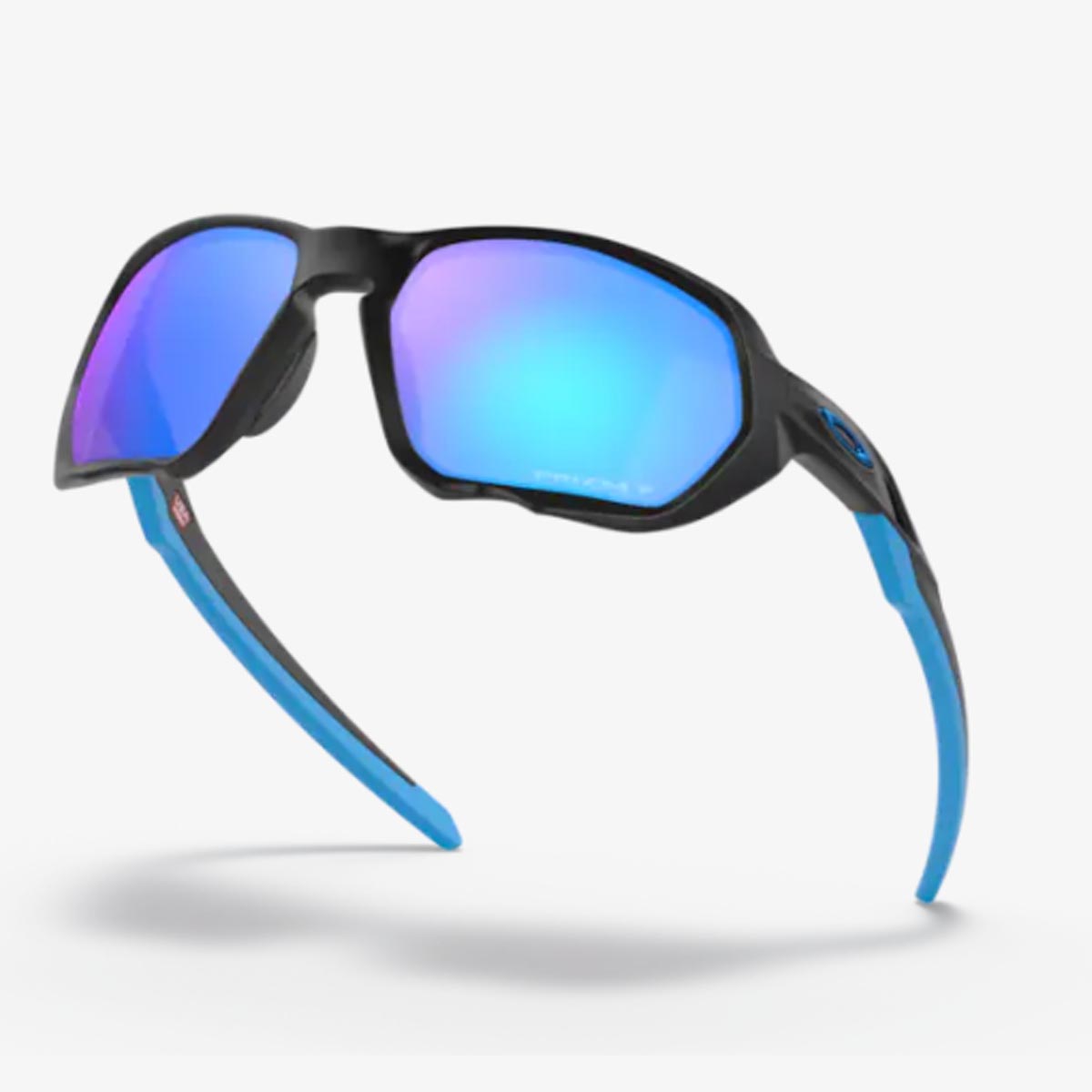 Oculos Para Ciclismo Oakley Plazma Preto Com Lente Prizm Sapphire Espelhada Azul
