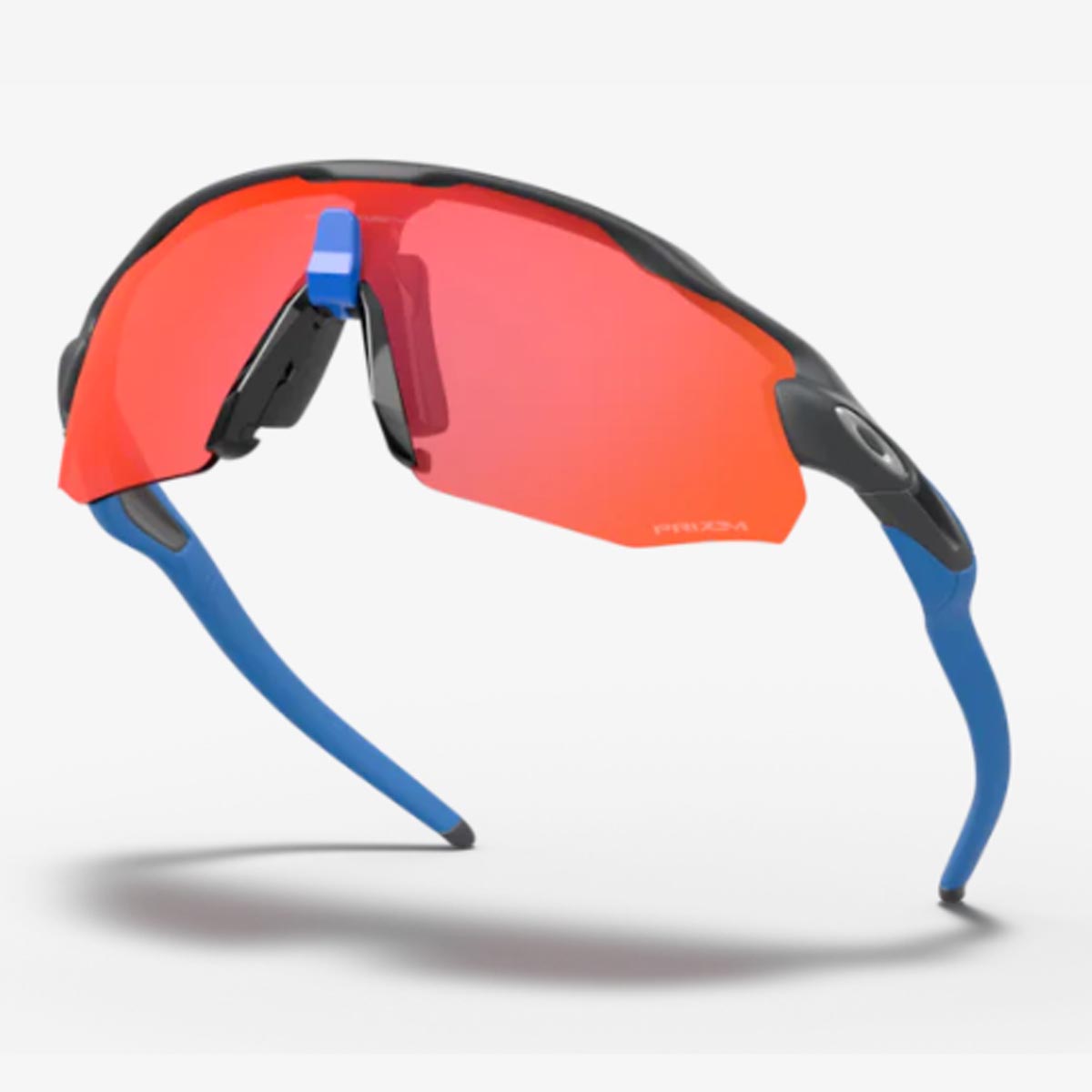 Oculos Para Ciclismo Oakley Radar Ev Advancer Cinza Carbon Fosco e Azul com Lente Prizm Trail Torch Espelhada Vermelha