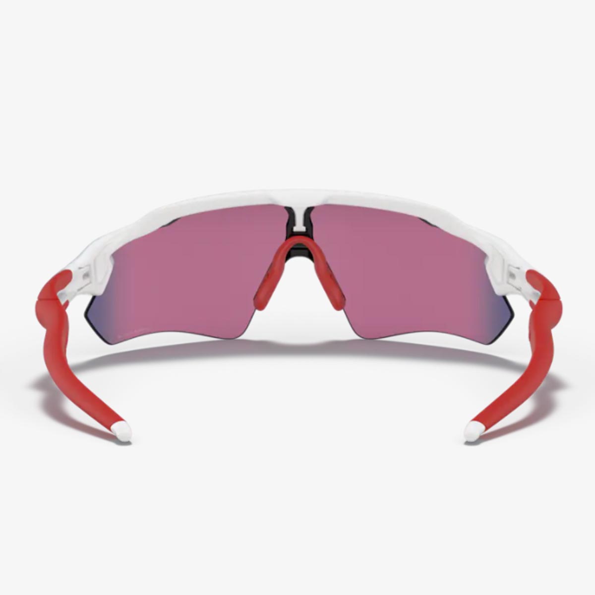 Oculos Para Ciclismo Oakley Radar Ev Path Branco e Vermelho Com Lente Prizm Road Espelhada Vermelha