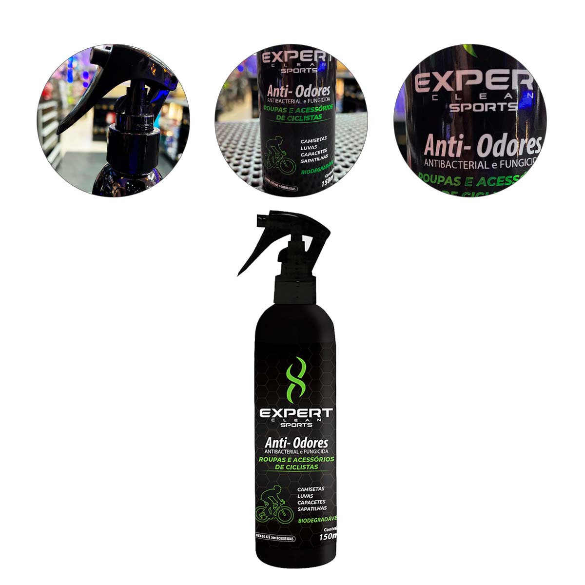 Spray Anti Odor Expert Clean Sports Para Ciclista Esportistas 150ml
