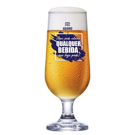 Taça para Cerveja Blumenau de Vidro Signos Aquário 300ml 1 pc