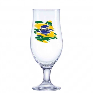Taça de Vidro Royal Beer Logo Do Brasil Para Cerveja 330ml - Ruvolo - Foto 1