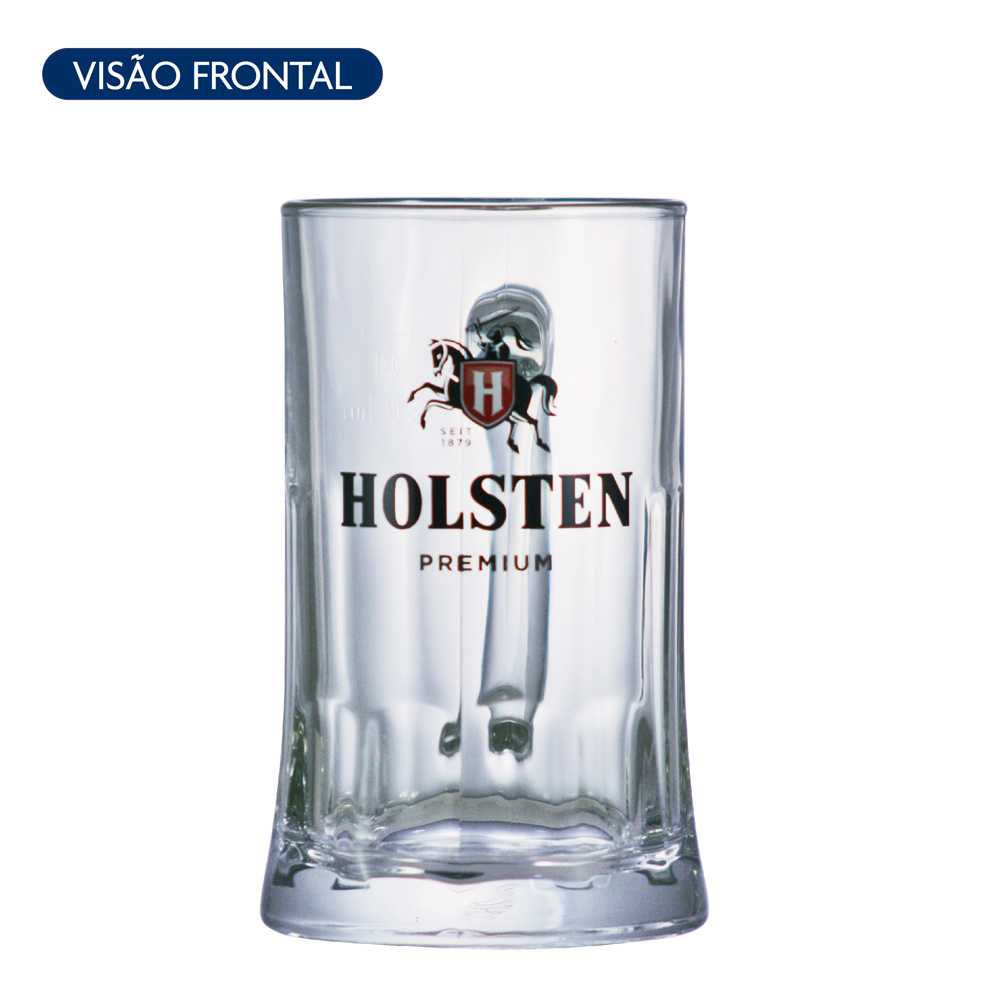 Caneca de Chopp de Vidro Colecionável Holsten Premium 0,4L 523ml
