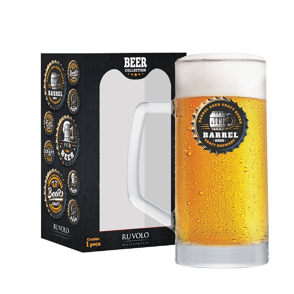 Caneca de Chopp Frases Cerveja Beer Coll. Barrel Berna 500ml