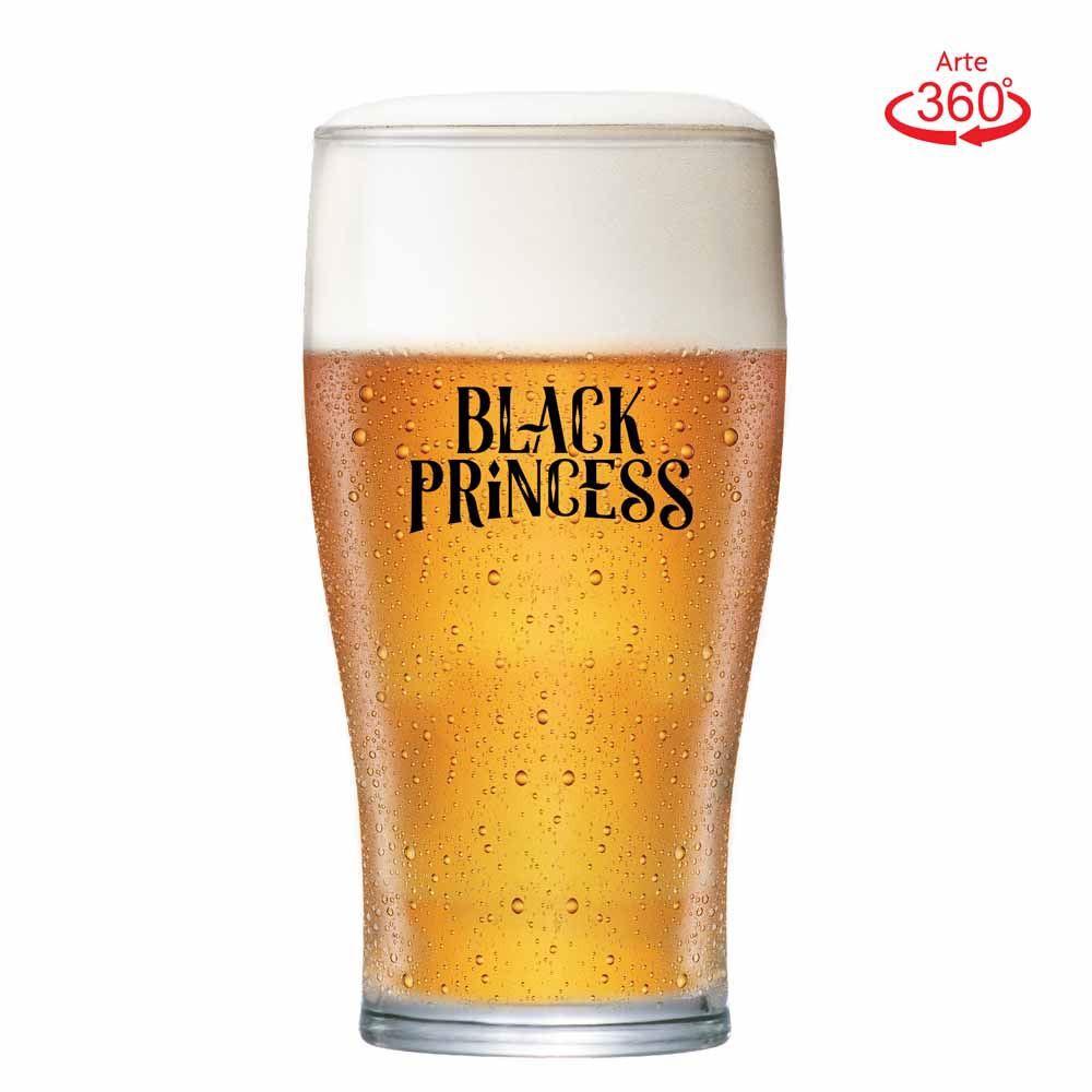 Copo de Vidro Black Princess Blond Weiss Para Cerveja 568ml - Ruvolo - Foto 0