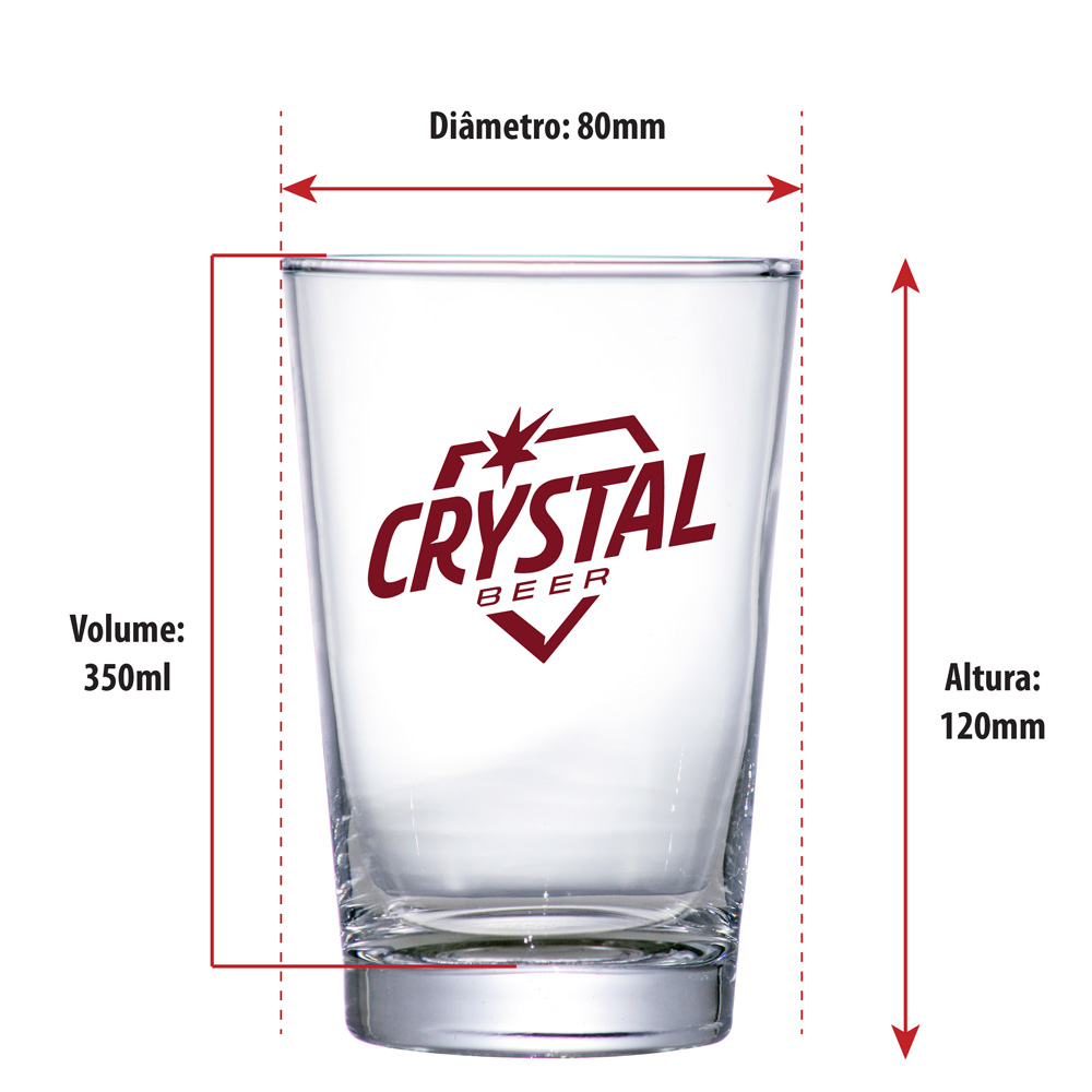 Copo de Vidro Caldereta Crystal Beer Para Cerveja 300ml - Ruvolo - Foto 2