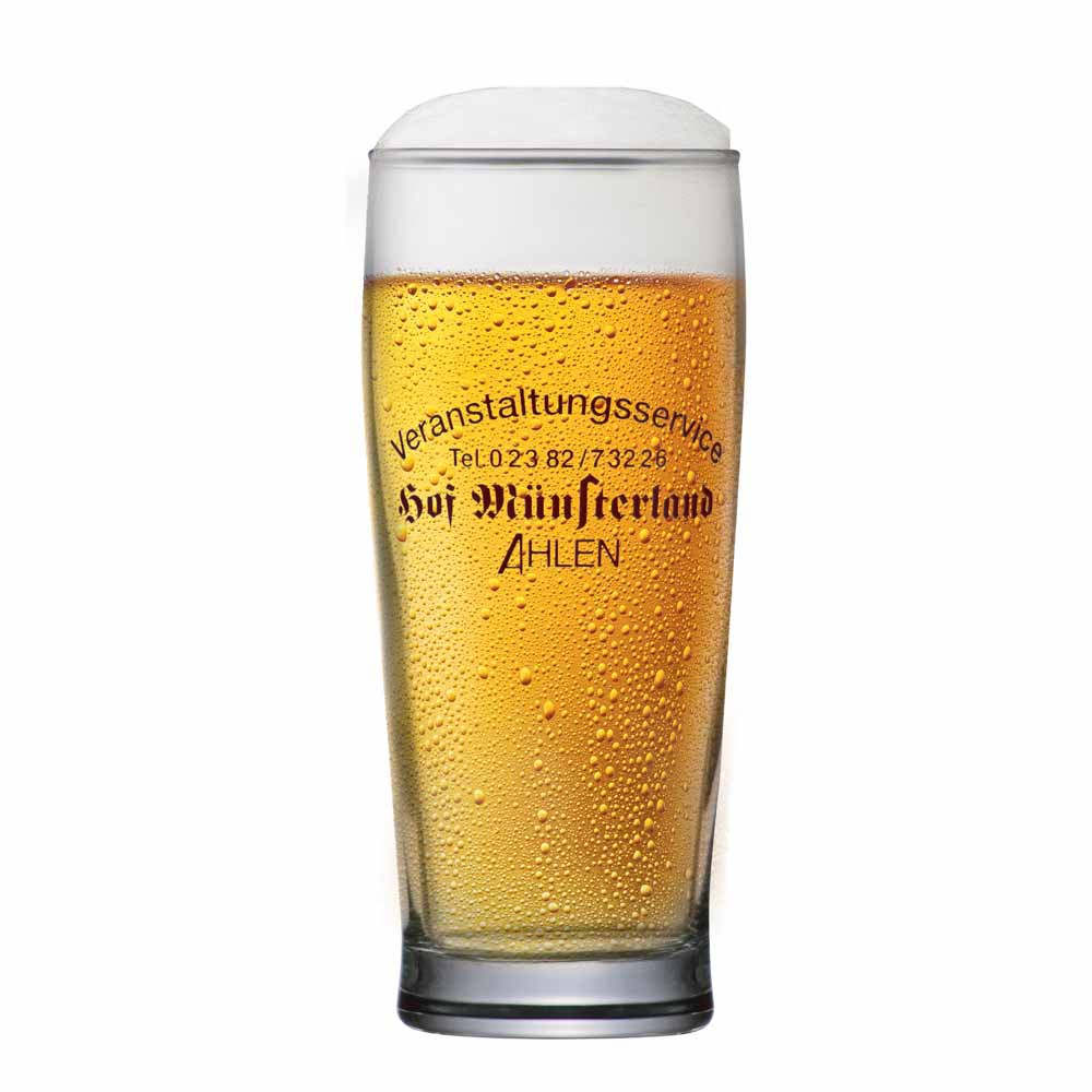 Copo de Cerveja Rótulo Frases Hof Munsterland Vidro 280ml