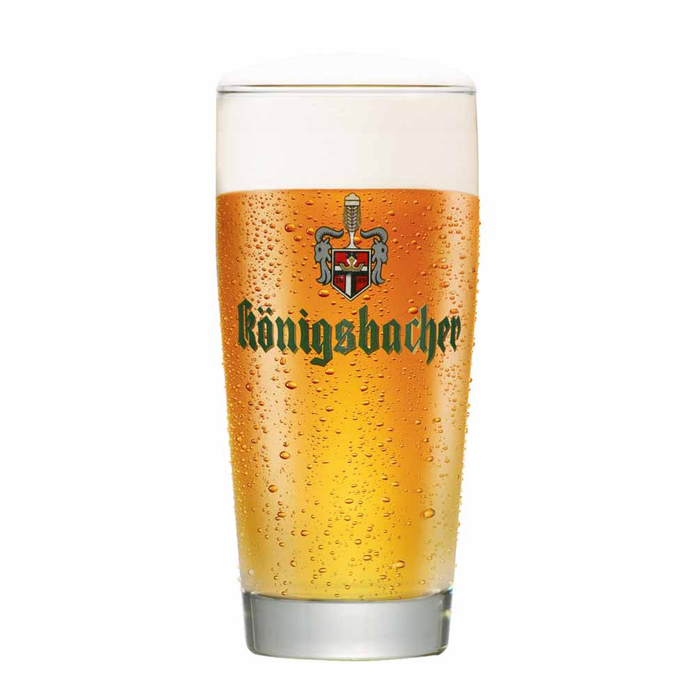 Copo De Cerveja Rótulo Frases Konigsbacher 0,20 Cinza Vidro 280ml