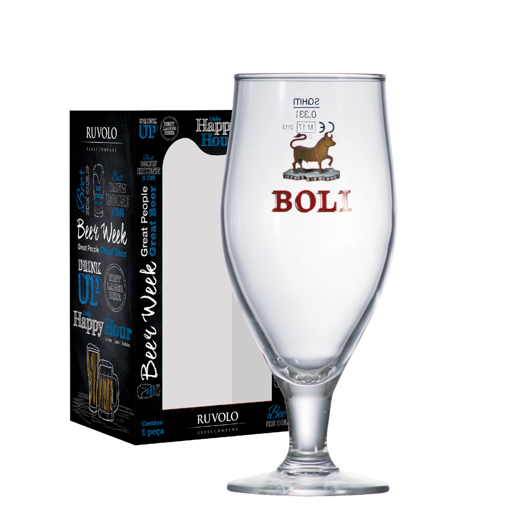 Taça de Cerveja de Cristal Colecionável Boli 375ml