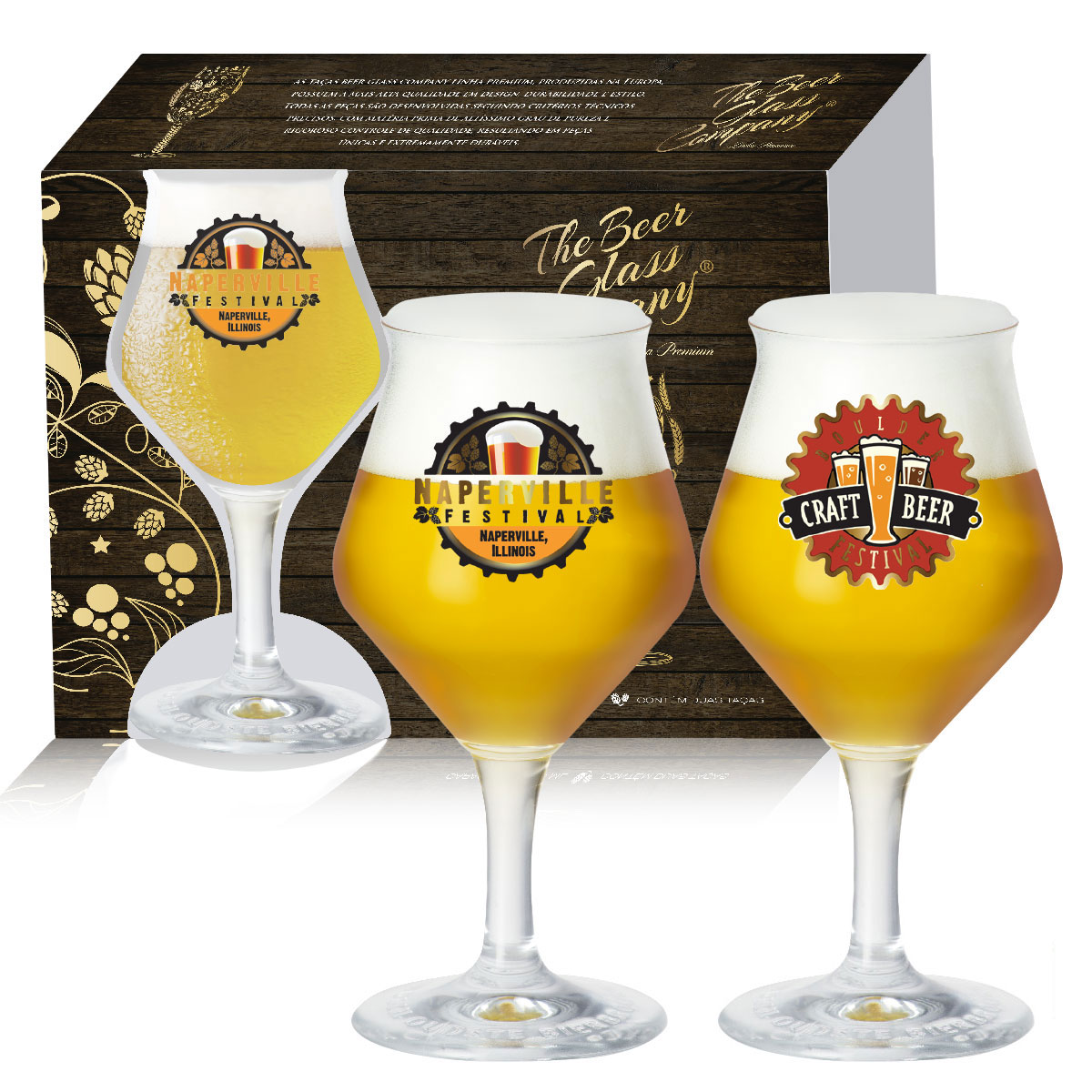Taça de Cerveja de Cristal Sommelier HH 435ml 2Pcs