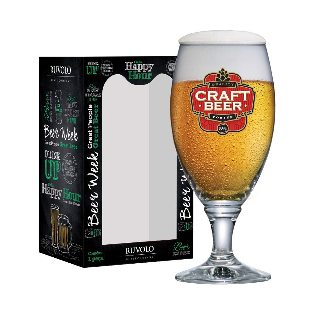 Taça de Cerveja Rótulo Frases Craft Beer Sevilla G 530ml