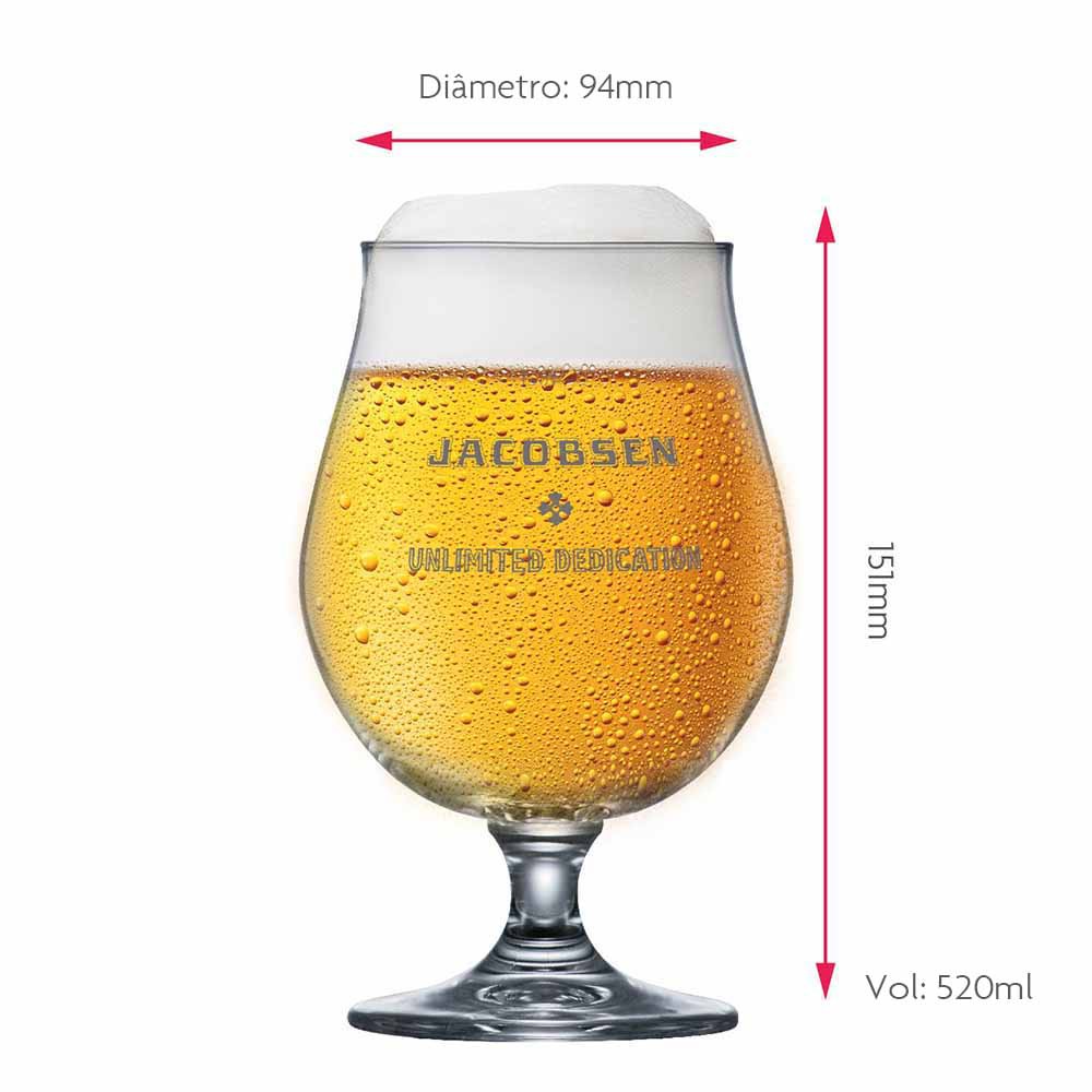 Taça de Cerveja Rótulo Frases Jacobsen Above Cristal 520ml