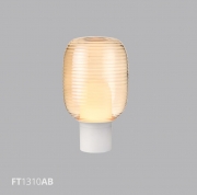Luminária de Mesa Flavo FT1310AB Vetri 1L E27 Ø220x395mm Branco Âmbar