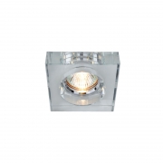 Luminária/Spot Embutir Starlux RG038B-CH 1L GU10 Dicroica/MR16 80x80x25mm - Transparente/Espelho