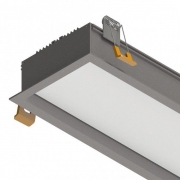 Perfil Embutir Linear LED MisterLED SLED9077 E100 Recuado Anti-Glare 43W/M 12V IP20 126x54mm
