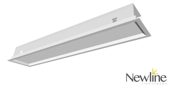 Luminária de Embutir Newline 595LED3 Slim II 16W 3000K Bivolt 616x126mm - BLight.com.br | E-Commerce de Iluminação