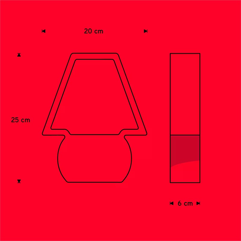 Luminária de Mesa Carambola AIC Icon 1L E27 Bivolt 250x200x60mm Preto